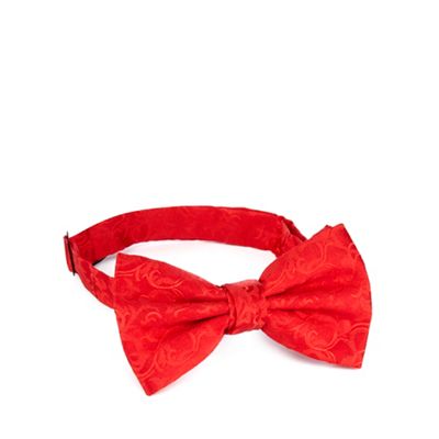 Red jacquard bow tie